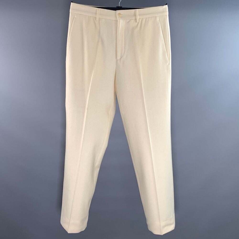 MIU MIU Size 32 Cream Wool Blend Dress Pants